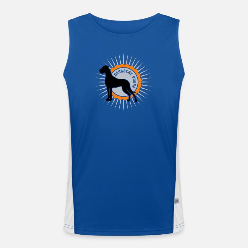 German mastiff stellar script Men's Functional Contrast Tank Top 