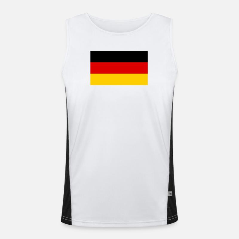 Germany flag Men's Functional Contrast Tank Top 