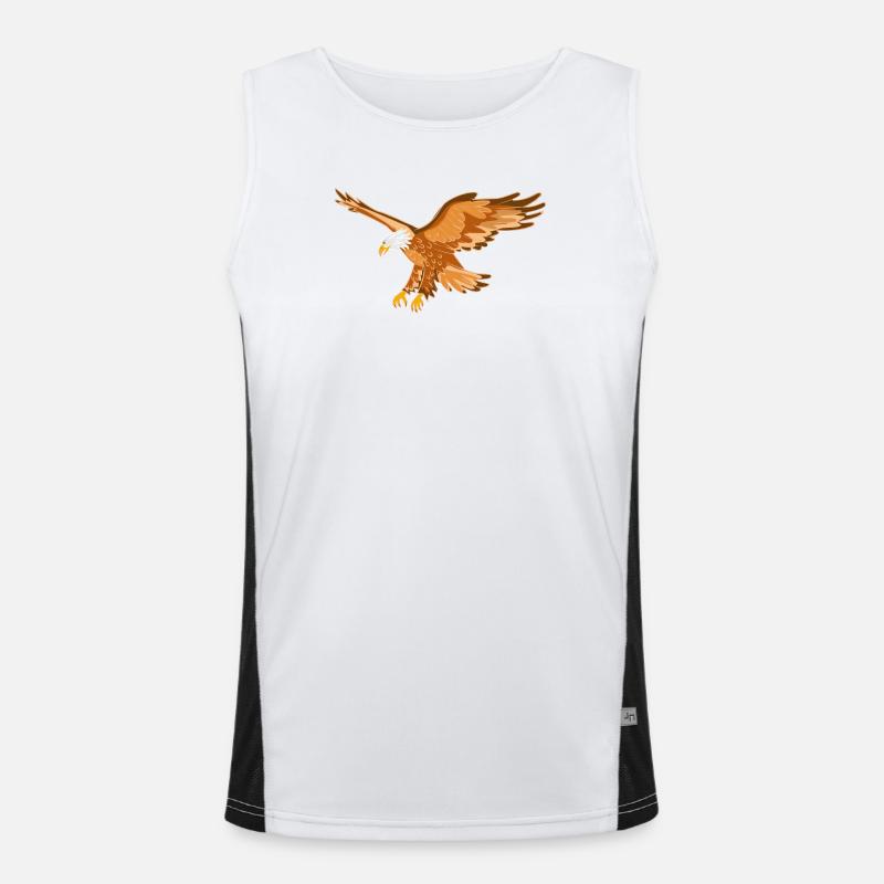 Adler Greifvogel Funktionelles Kontrast-Tank Top für Männer 