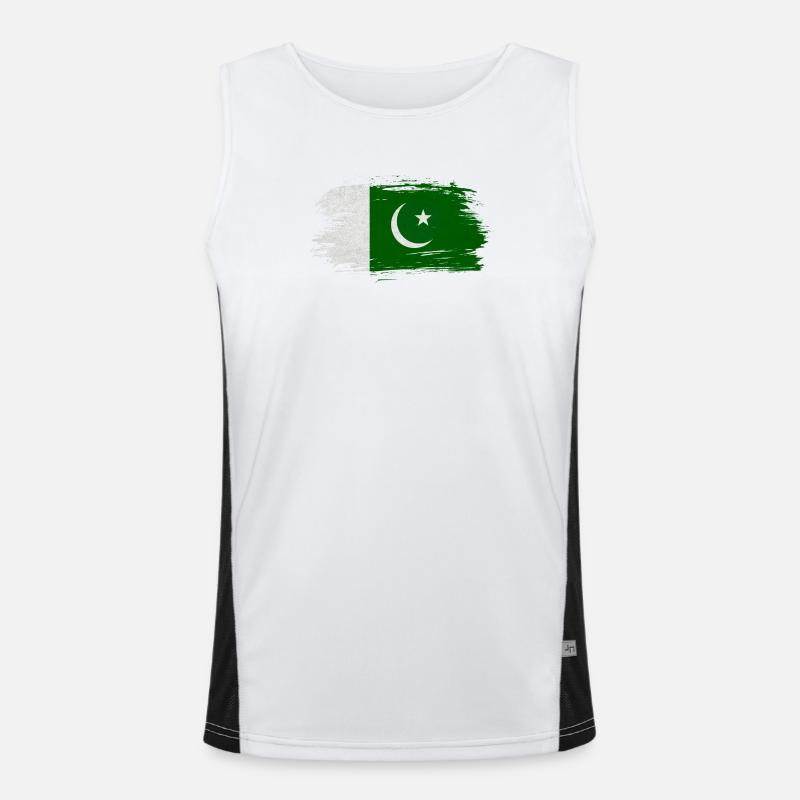 Pakistan flag Men's Functional Contrast Tank Top 