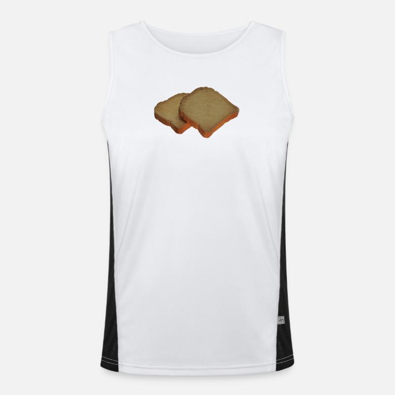 Artificial toast bread design Men's Functional Contrast Tank Top 