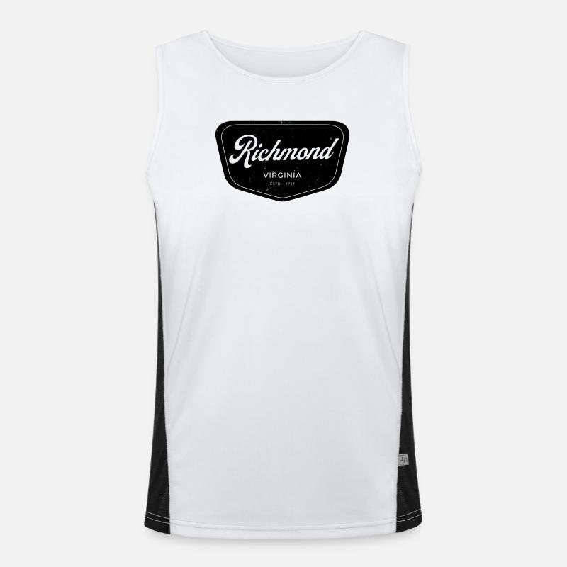 Richmond Virginia – Vintage Städte-Design Funktionelles Kontrast-Tank Top für Männer 