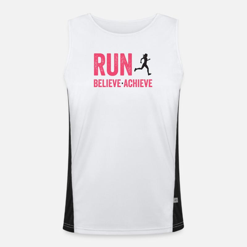 Marathon - Courir. Croire. Accomplir. Débardeur respirant contrasté Homme 