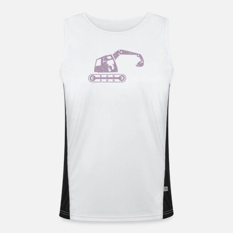 Excavators, excavator operators, construction equipment operators – Men's Functional Contrast Tank Top 