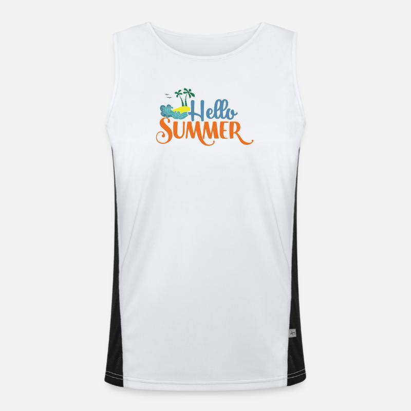 Hello Summmer Men's Functional Contrast Tank Top 