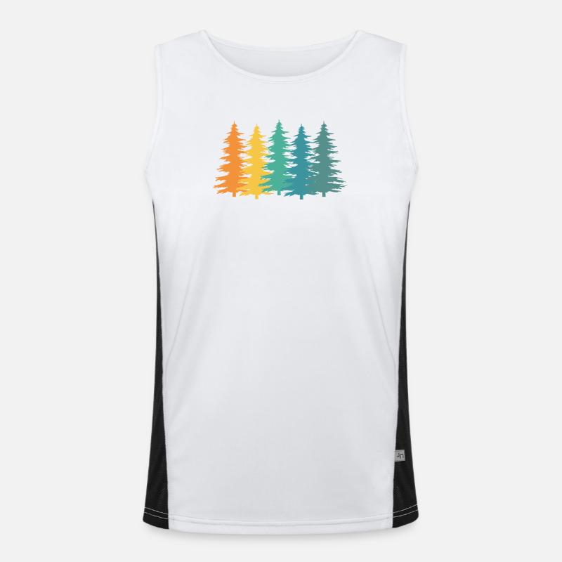 Forest Ranger Retro Gift Men's Functional Contrast Tank Top 