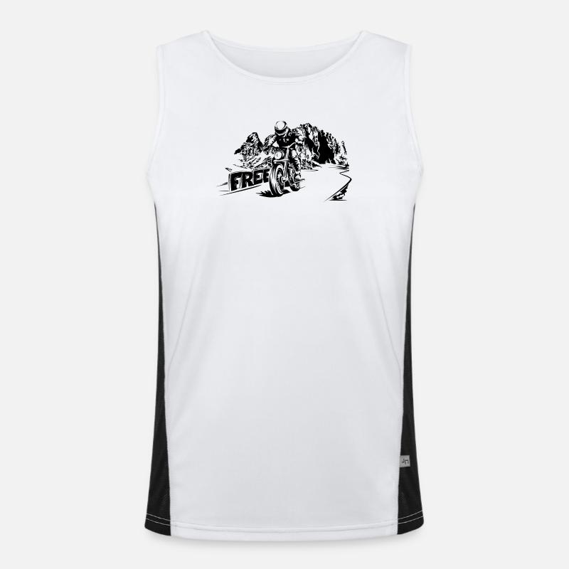 Moto Free Mountains Dolomites Symbole Logo Débardeur respirant contrasté Homme 