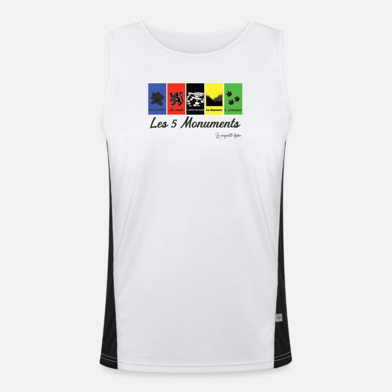 The 5 cycling monuments Men's Functional Contrast Tank Top 
