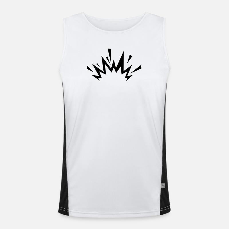 Comic Explosion Funktionelles Kontrast-Tank Top für Männer 