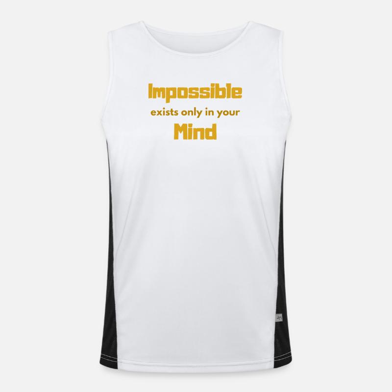 Impossible Mindset Typography Men's Functional Contrast Tank Top 