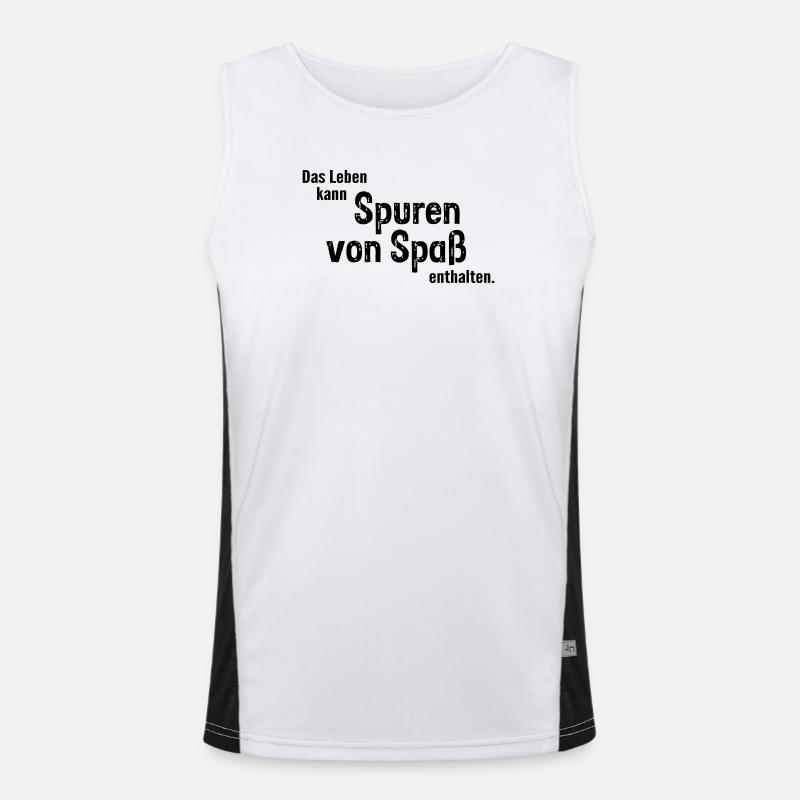Spuren von Spass Funktionelles Kontrast-Tank Top für Männer 