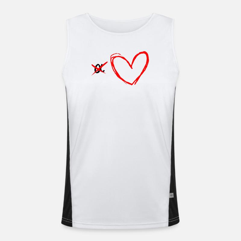 Ich bin kein Alpha Design mit rotem Herz Funktionelles Kontrast-Tank Top für Männer 