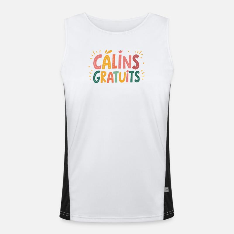 Câlins Gratuits design festif coloré Débardeur respirant contrasté Homme 