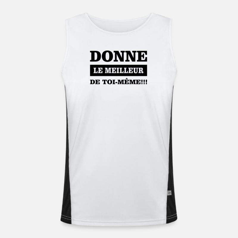 Donne le meilleur de toi même  Débardeur respirant contrasté Homme 