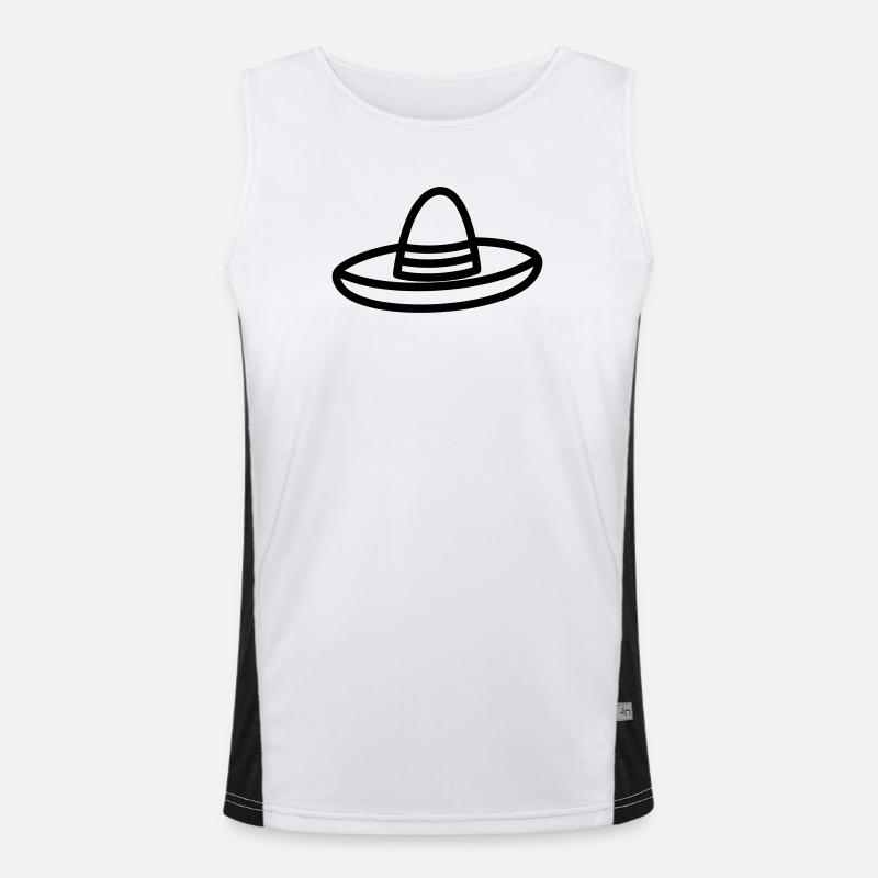 Mexikanischer Hut Funktionelles Kontrast-Tank Top für Männer 