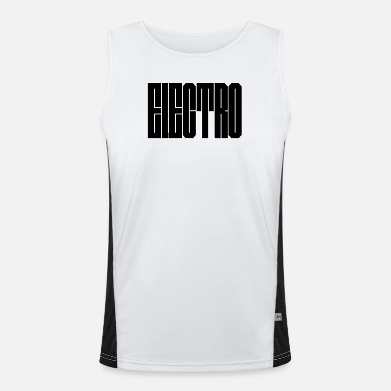 Conception de la typographie de musique électro Débardeur respirant contrasté Homme 