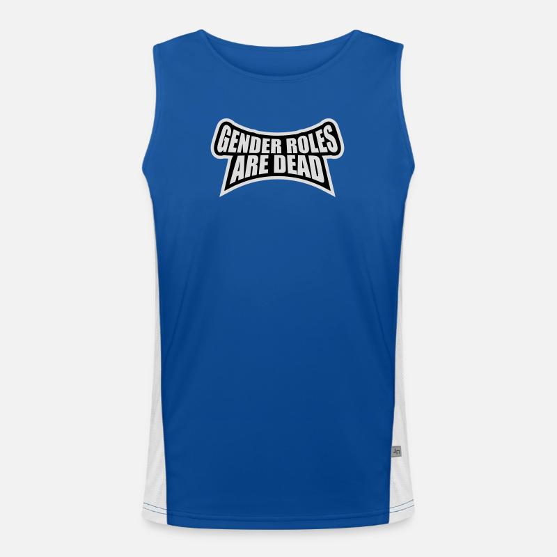 Gender Roles Are Dead Statement Freiheit Spruch Funktionelles Kontrast-Tank Top für Männer 