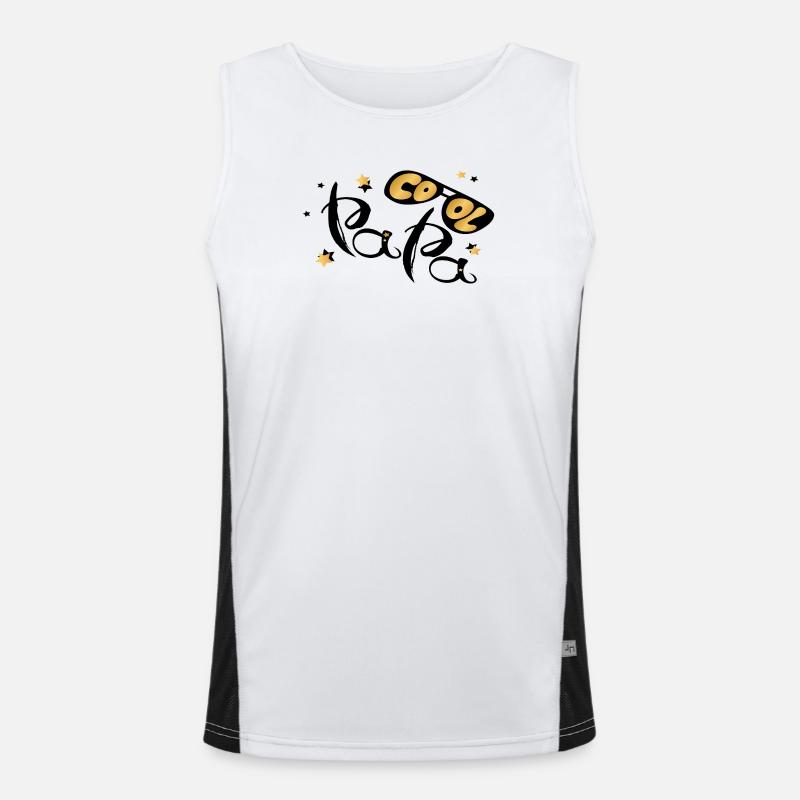 Cooler Papa Funktionelles Kontrast-Tank Top für Männer 
