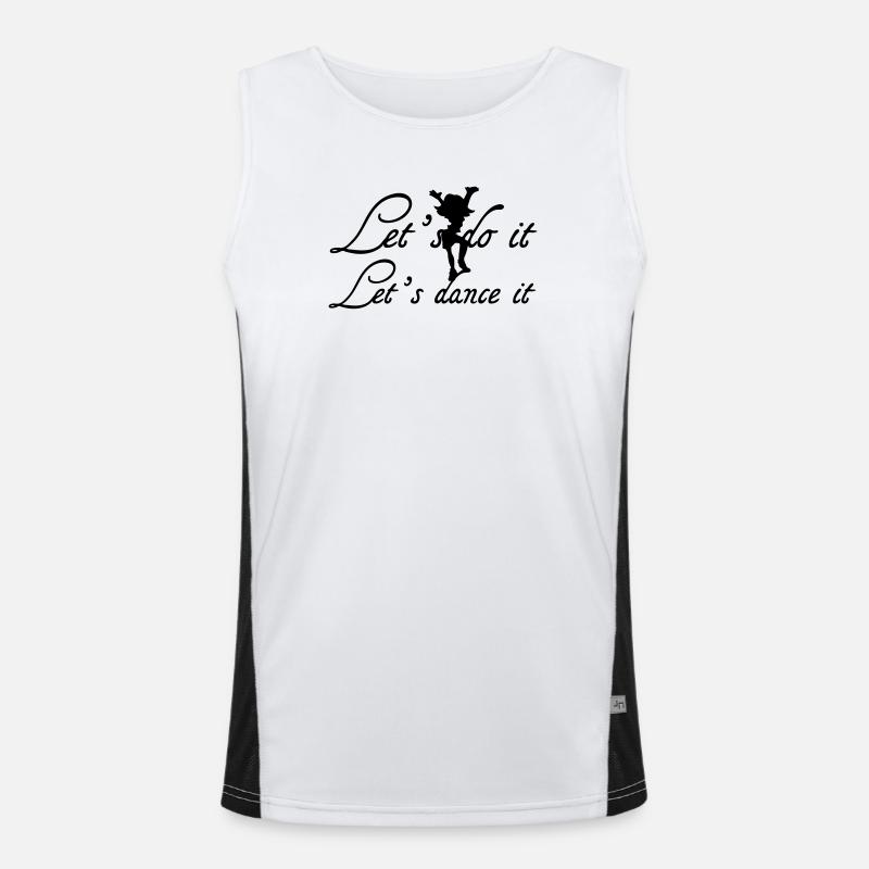 Let's dance it Geschenk Funktionelles Kontrast-Tank Top für Männer 