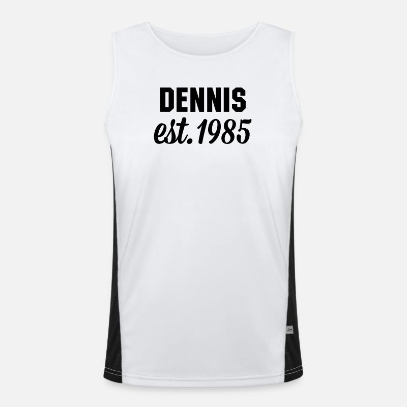 Dennis est 1985 Funktionelles Kontrast-Tank Top für Männer 