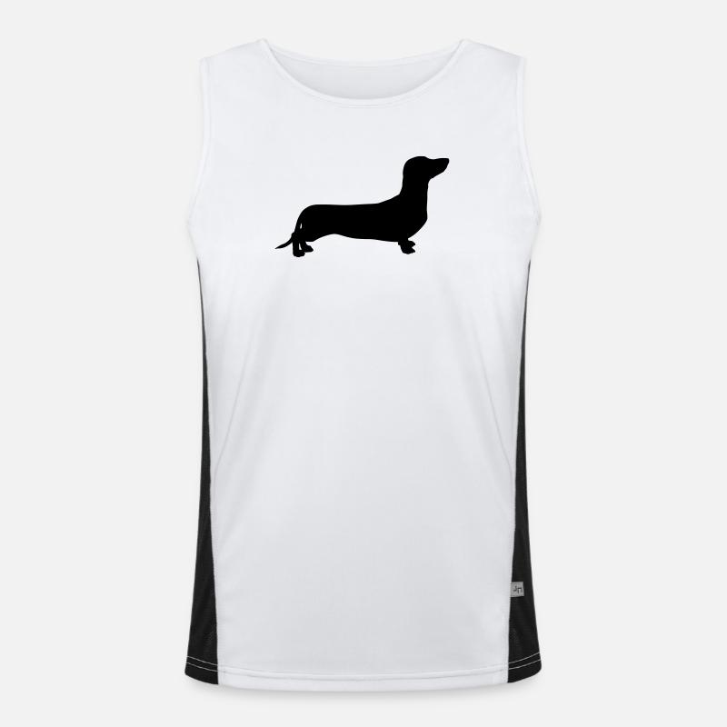 Dachshund Men's Functional Contrast Tank Top 