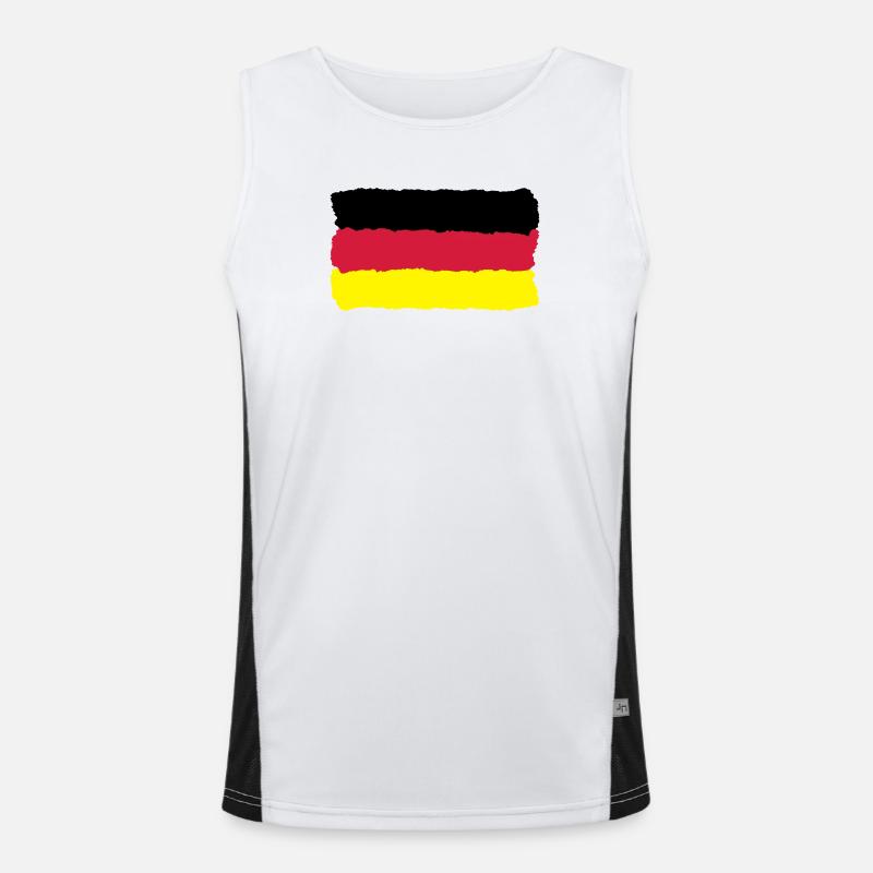 black red gold Germany flag Germany Men's Functional Contrast Tank Top 