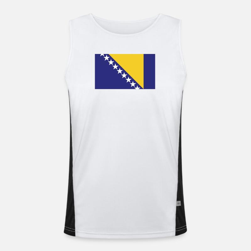 Drapeau H de Bosnie Débardeur respirant contrasté Homme 