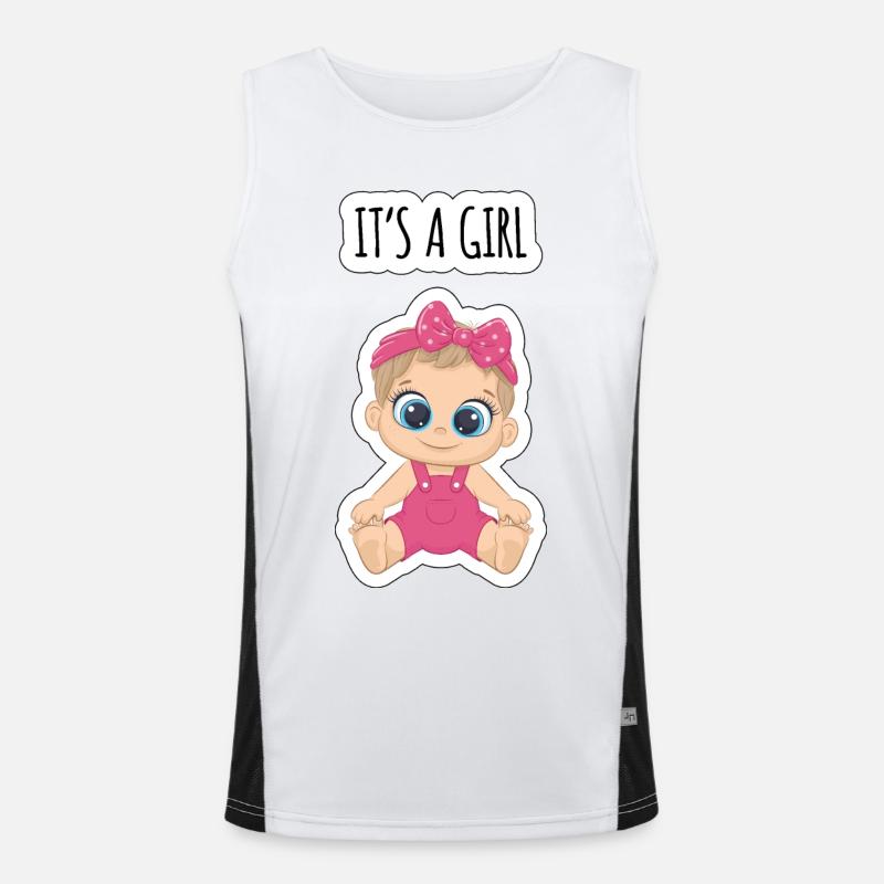 Es ist ein Mädchen Funktionelles Kontrast-Tank Top für Männer 