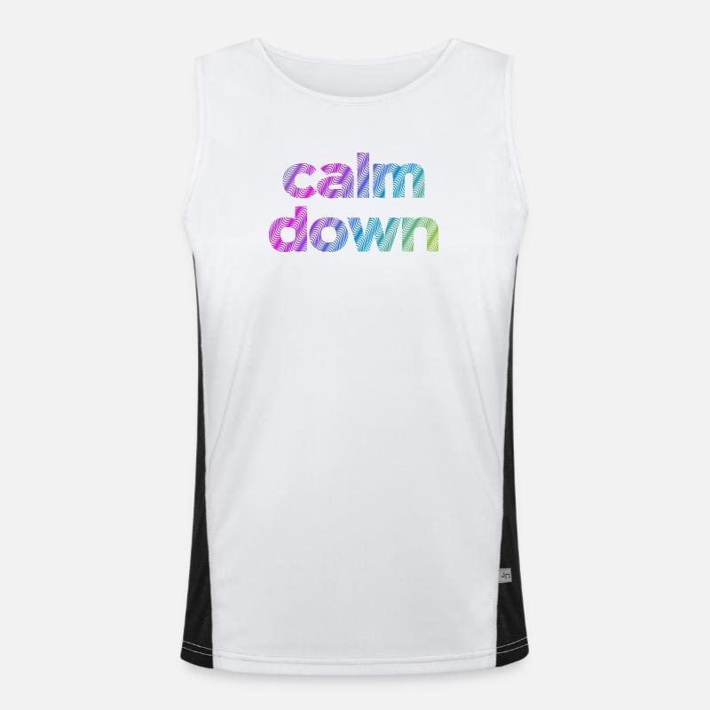 calmDown Funktionelles Kontrast-Tank Top für Männer 