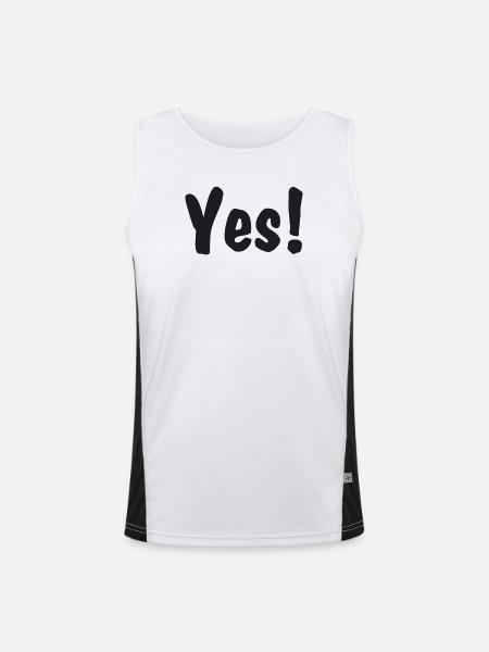 Yes! - Funktionelles Kontrast-Tank Top für Männer - Weiß/Schwarz