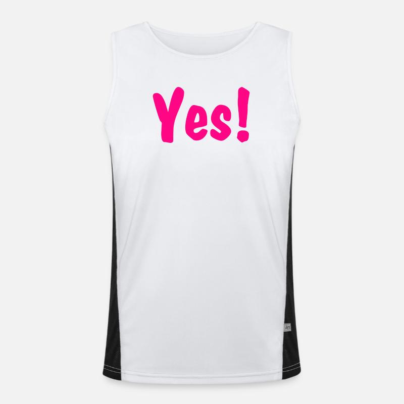 Yes Pink Funktionelles Kontrast-Tank Top für Männer 