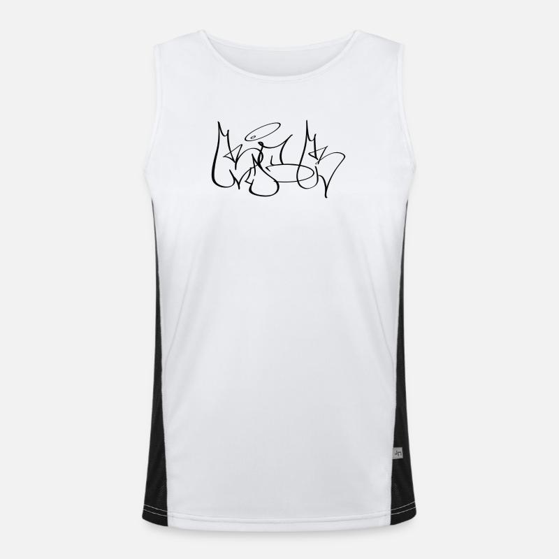 KICK Inspired by classic throw-up graffiti styles Funktionelles Kontrast-Tank Top für Männer 