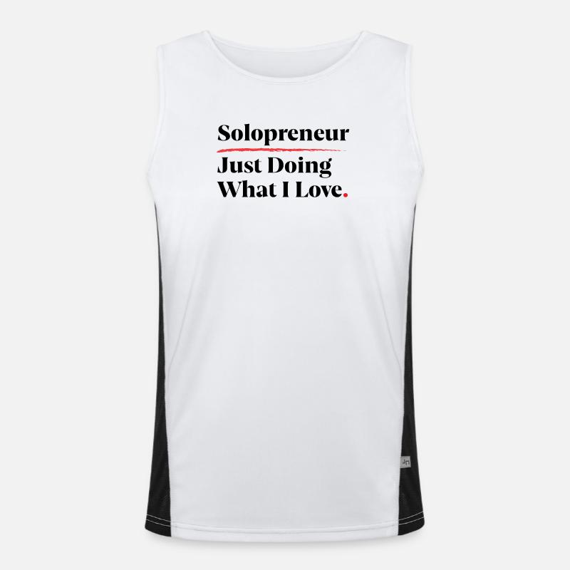 Solopreneur: Just Doing What I Love [Black] Men's Functional Contrast Tank Top 