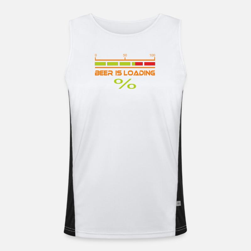 Beer_is_loading - Men's Functional Contrast Tank Top  - white/black
