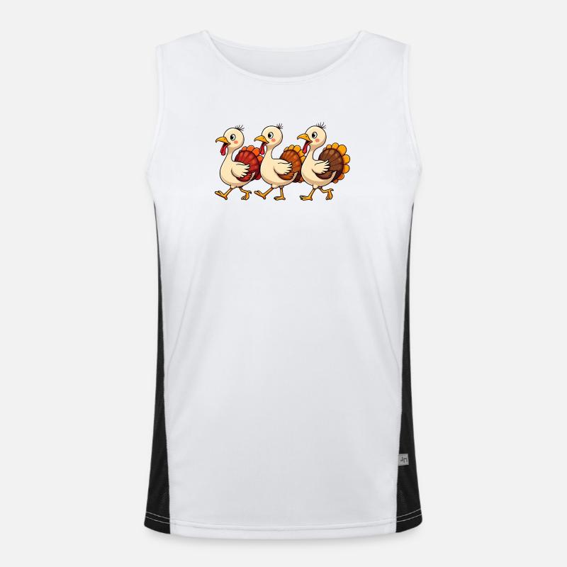 Bébé dinde de Thanksgiving Débardeur respirant contrasté Homme 