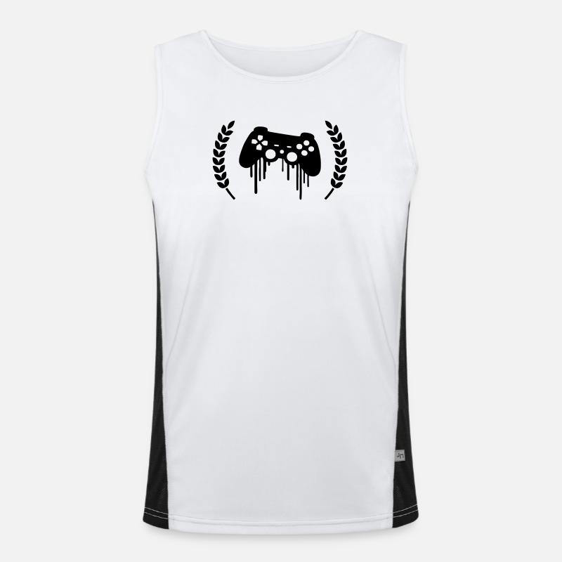 gaming kontroller kranz Funktionelles Kontrast-Tank Top für Männer 