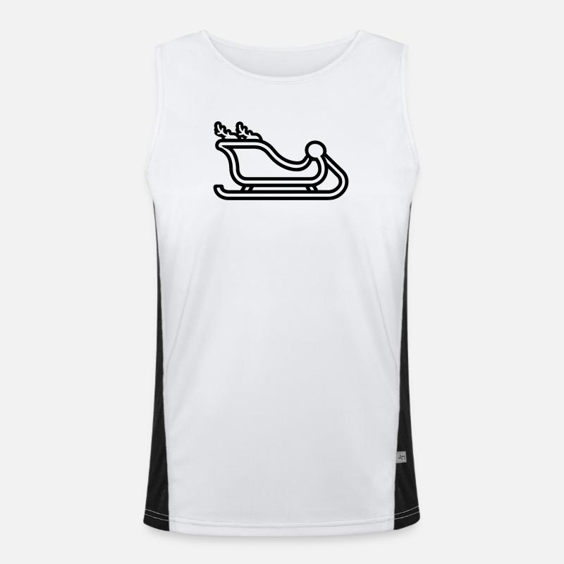 Santa's Schlitten Funktionelles Kontrast-Tank Top für Männer 