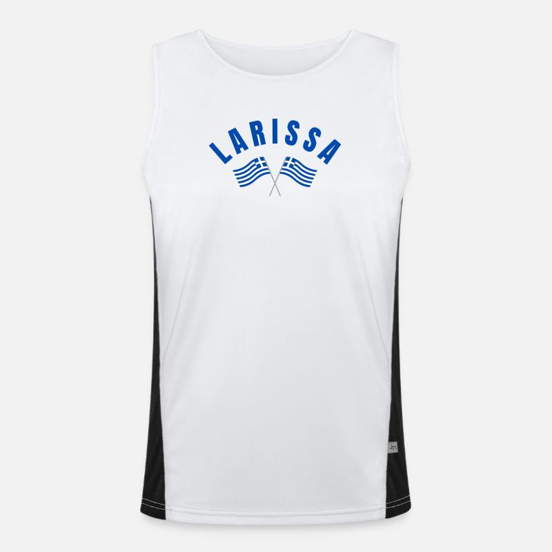 Drapeaux grecs de Larissa Débardeur respirant contrasté Homme 