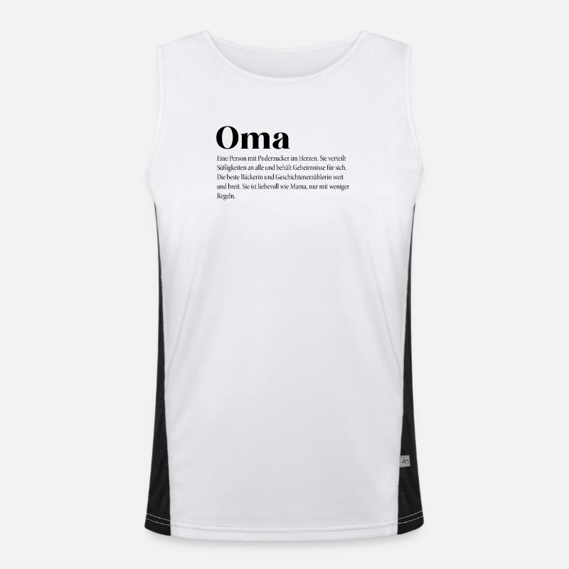 Oma Funktionelles Kontrast-Tank Top für Männer 