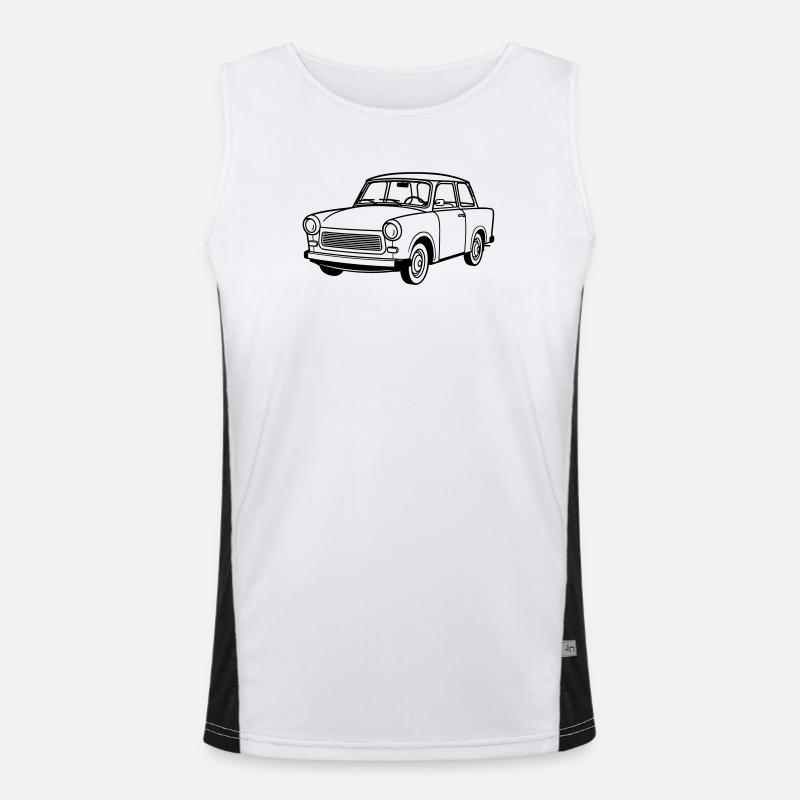 Trabi 601 Coupé - Men's Functional Contrast Tank Top - white/black