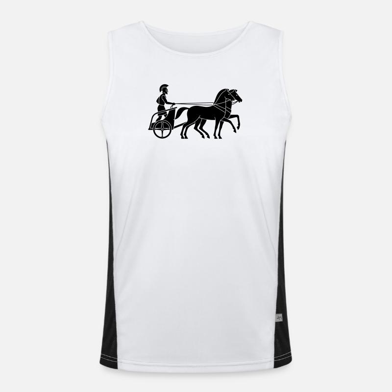 Gladiator - Men's Functional Contrast Tank Top - white/black