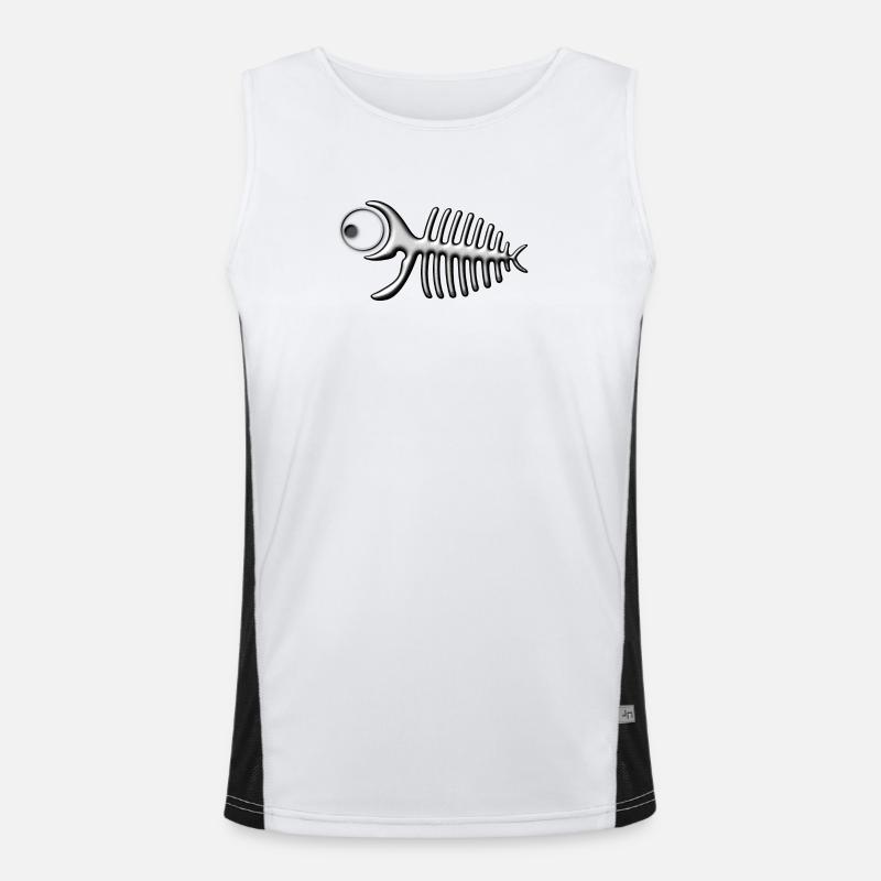 Arête de poisson Débardeur respirant contrasté Homme 