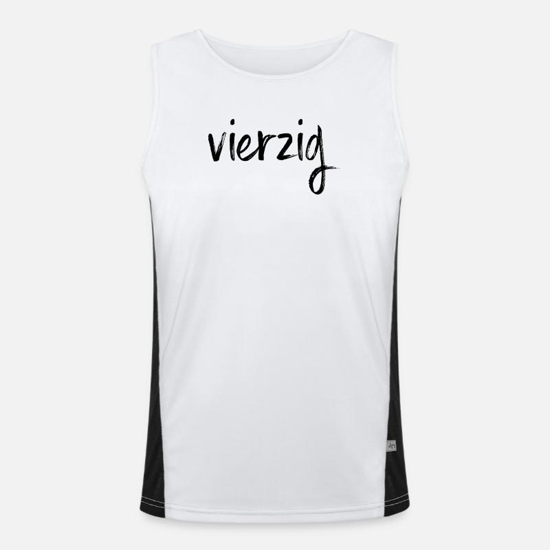 40 vierzig 40. Geburtstag Geschenk Funktionelles Kontrast-Tank Top für Männer 