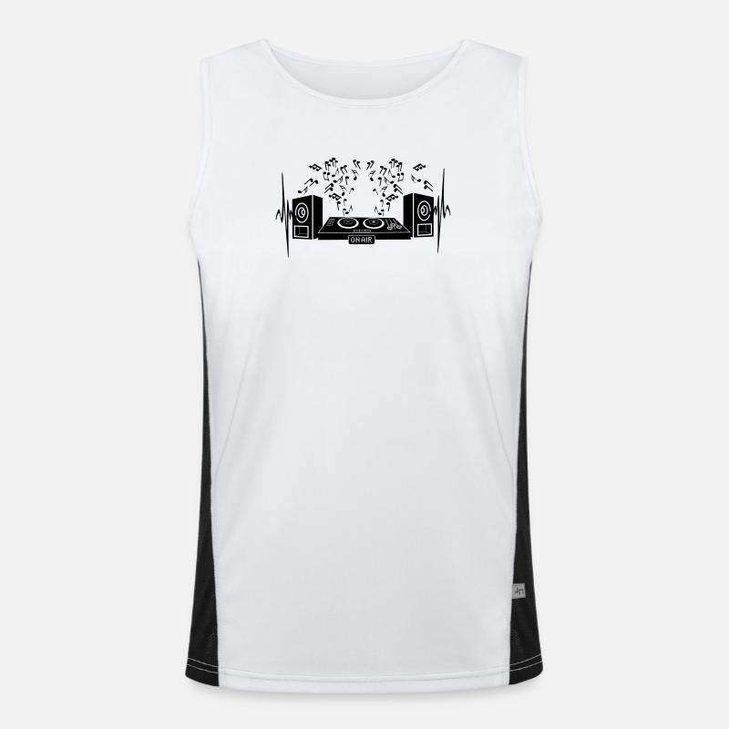 Diskothek-Drehscheibe Funktionelles Kontrast-Tank Top für Männer 
