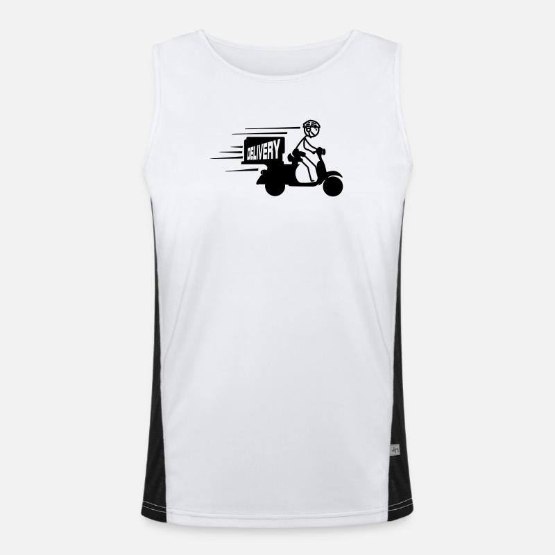 Livraison de colis de scooter ou de SMS Débardeur respirant contrasté Homme 