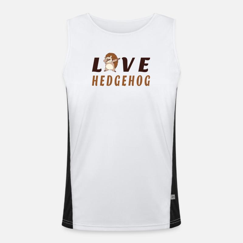 Liebe Igel Funktionelles Kontrast-Tank Top für Männer 