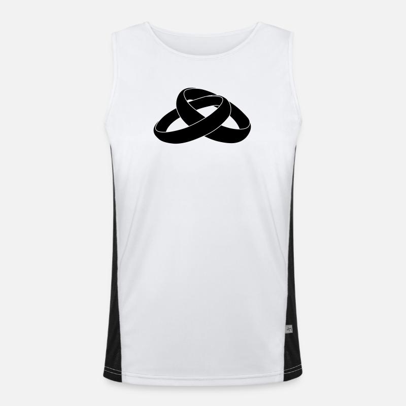 Eheringe Funktionelles Kontrast-Tank Top für Männer 