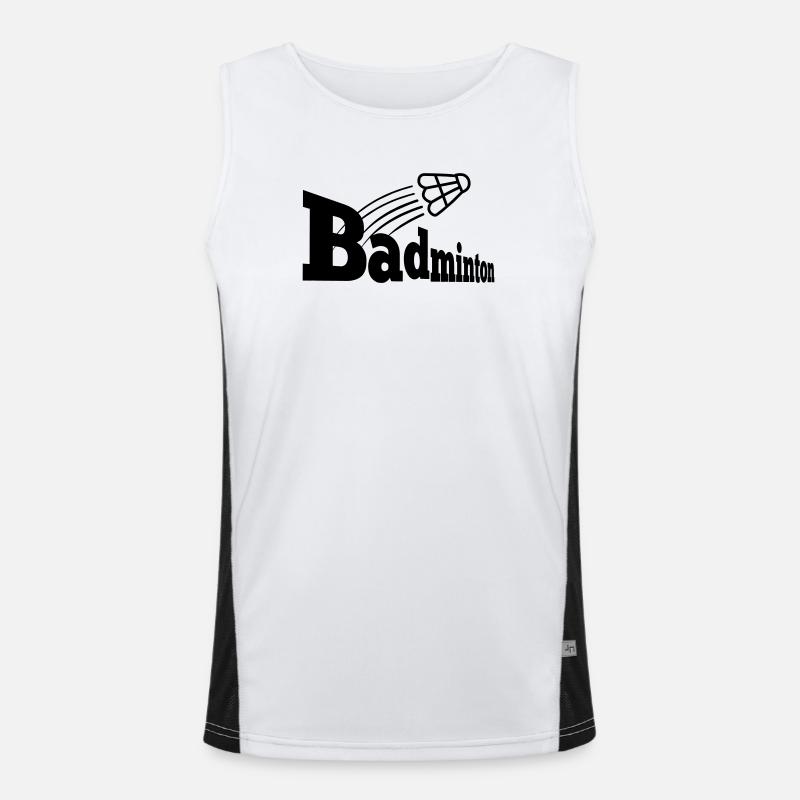 Bagminton-Perspektive mit Shuttle Funktionelles Kontrast-Tank Top für Männer 