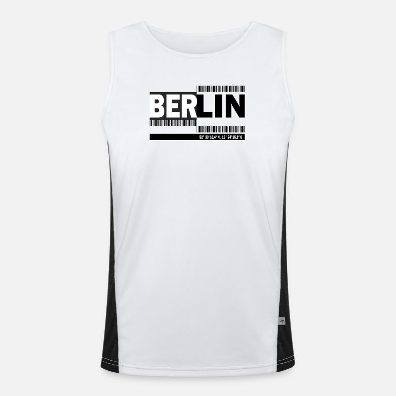 BERLIN - Barcode Funktionelles Kontrast-Tank Top für Männer 