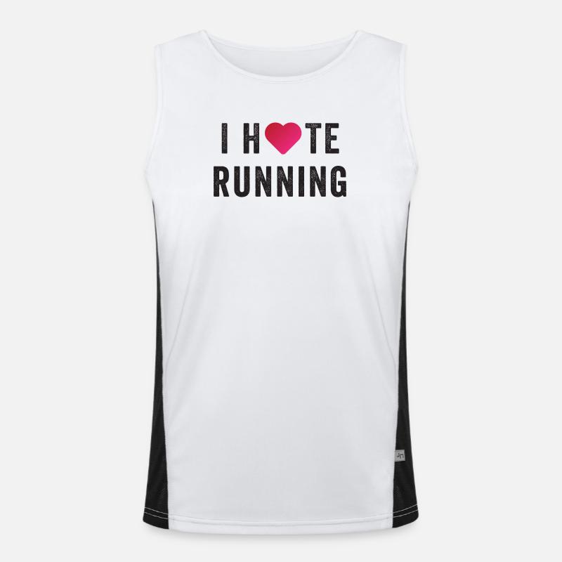 Ich liebe/hasse Laufen Funktionelles Kontrast-Tank Top für Männer 